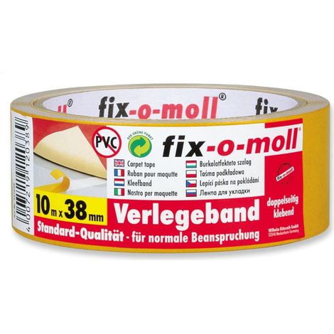 FIX-0-MOLL - 10mt x 38mm - NASTRO BIADESIVO UNIVERSALE - RESISTENTE AGLI STRAPPI