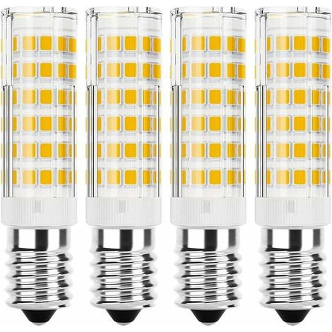 Lot de 4 Ampoule LED E14 7W 6000K Blanc Froid LED Ampoule Maïs E14 LED Équivalent Ampoule Halogène Non Dimmable Sans Scintillement 360° Lumier pour Salon Applique Murale LED de Réfrigérateur (1/5)