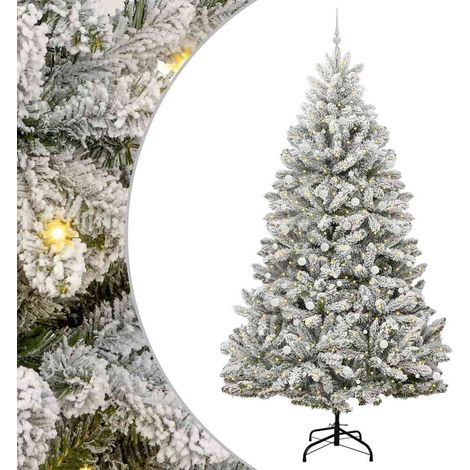 vidaXL Albero di Natale artificiale Verde e Bianco 300 cm 300 LED (1/5)