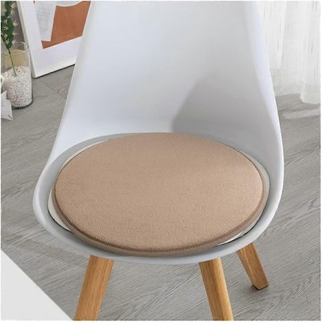 Lot de 4 coussins de chaise ronds, coussins d'assise en mousse à mémoire de forme, antidérapants, adaptés à la salle à manger, au bureau et aux tabourets de bar. (1/5)