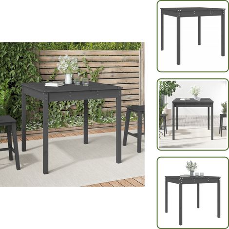 Tavolo in legno massello - vidaXL Tavolo da Giardino Grigio 82,5x82,5x76 cm Legno Massello Pino - Tavolo in pino