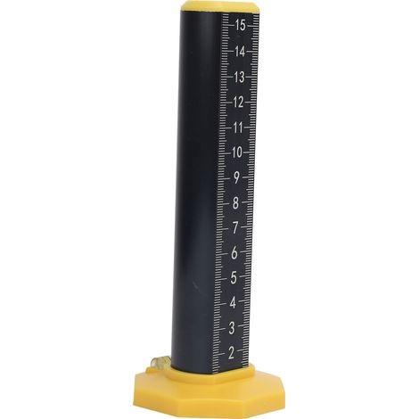 Règle à hauteur égale, échelle double face précise, épaisse, antirouille, avec graduation, pour intérieur et extérieur, noire inversée (1/5)