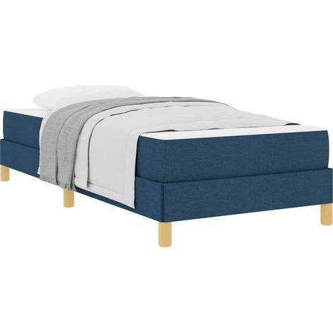Maison Exclusive - Lit à ressorts avec matelas Bleu 80 x 200 cm tissu
