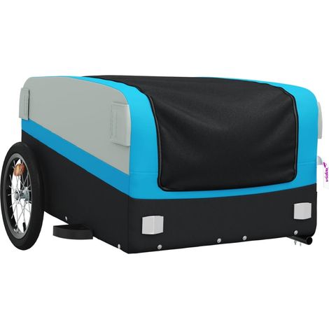 Remorque chariot transport de vélo 45 kg fer bleu (1/5)