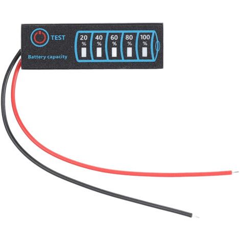 Pair - Indicateur de batterie LED tricolore pour batteries lithium-ion ternaires (acide, LiFePO4) - 5-30 V CC (1/5)