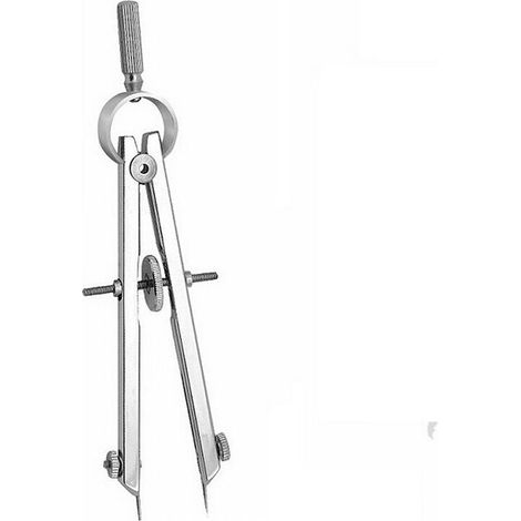 Compas Professionnel, Compas à Réglage Rapide, Compas Scolaire avec broche d'entraînement central Pour Compas De Dessin,1 Pièces ,argent