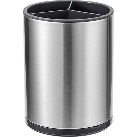 Utensilios de cocina, 18,5 x 14 cm, acero inoxidable soporte giratorio multifuncional para cuchillos y tenedores de cocina, soporte para cubiertos giratorio de 360 grados, contenedor de almacenamiento (1/2)