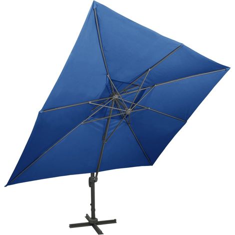Maison Exclusive - Ampelschirm mit Lüftung 400x300 cm Azurblau