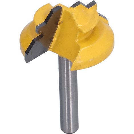 Fraise à rainurer 45° 1/4" pour bois, lame carbure pour défonceuse et travaux de menuiserie, diamètre 1-3/8" (1/5)