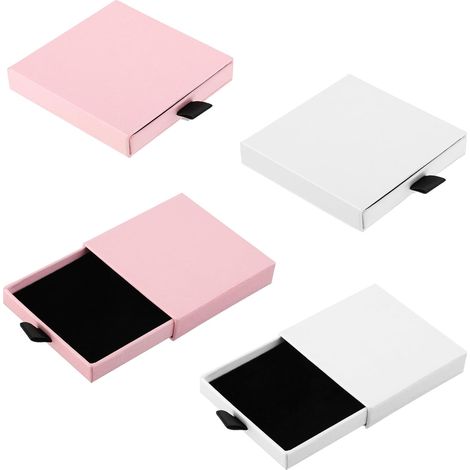 4Pièces Boîte-cadeau de bijoux,Présentoir à Bijoux en Papier Boîte,Coffret Cadeau Bijoux Extractible,pour Ranger les Boucles d'oreilles,les Colliers,les Bagues (1/5)