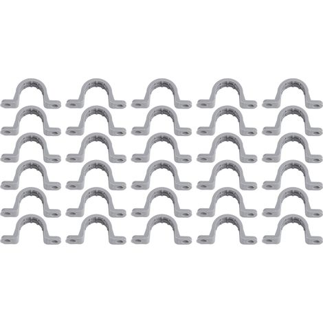 Ortviai Colliers pour conduits électriques 30 pièces PVC Flexible U pour téléphone HVAC réfrigération éclairage diamètre 1 inch