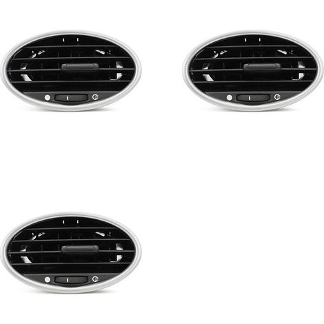 Tres tapones decorativos (plateados) para las salidas de aire del salpicadero del Ford Focus MK2 (modelos 2005-2013).