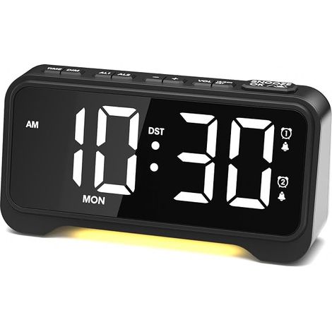 Sveglia digitale, sveglia extra forte con ampio schermo LED, orologio digitale (1/5)