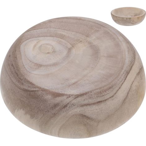 Plateau à Bijoux en Bois de Paulownia Rond 24X24X75 CM Organisateur Multifonction pour Boucles d'Oreilles et Colliers Présentoir Rangement Bijoux Pratique pour Commode ou (1/5)