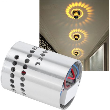 Luminaire Murale LED 3W Spiral Rond pour Décoration Intérieure Hôtel Bar - Blanc Chaud 85-265V