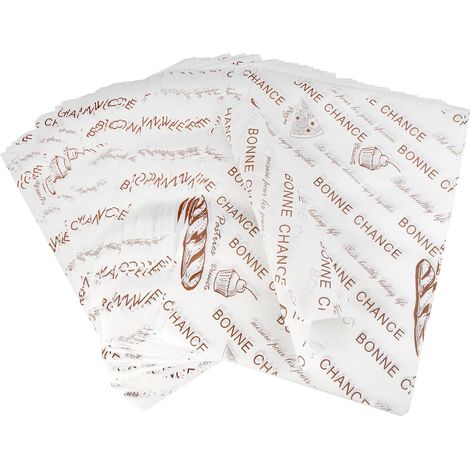 100 hojas de papel antigrasa ecológico, 38x28cm, para envolver alimentos. (1/5)