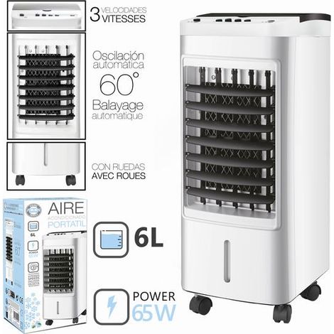 AIRE ACONDICIONADO PORTATIL 3 VEL 65 w 6 litros