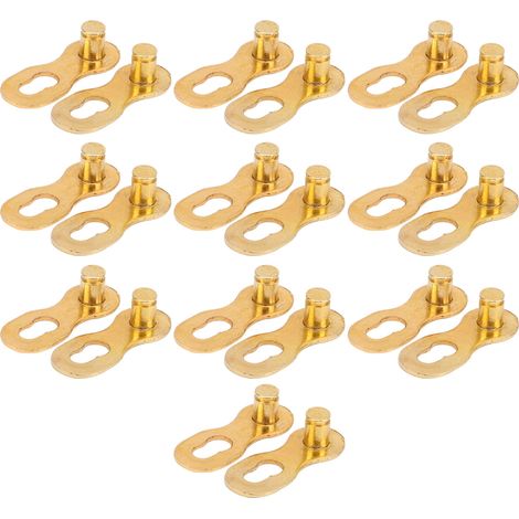 10 Paires Connecteur Chaîne Vélo 11 Vitesses Attache Rapide Serrure Doré VTT Montagne (1/5)