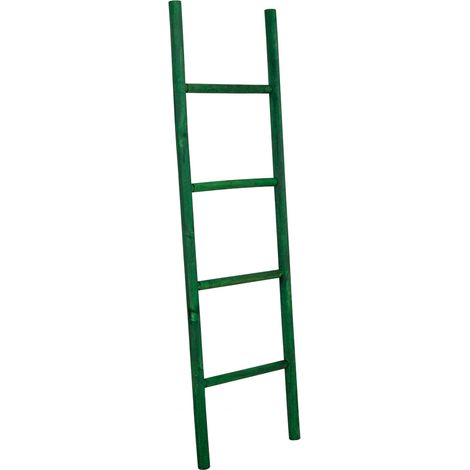 Escalera estanteria de madera verde 44x3x150h cm