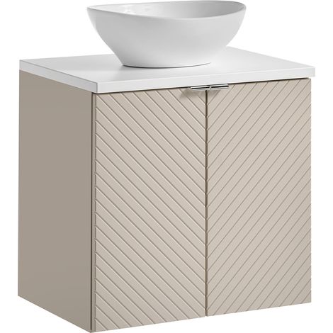 Waschtisch 60 cm in Beige und weiß VERACRUZ-56 (1/5)