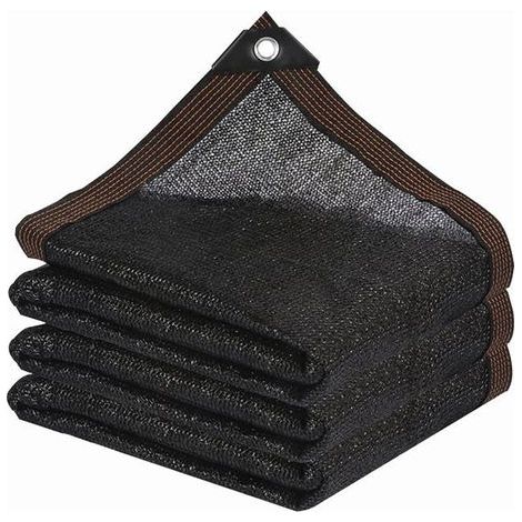 Shade Cloth Net with Grommets, perfect for pergola, patio, plants, greenhouse, or chicken coop, black, 3 x 4 m
