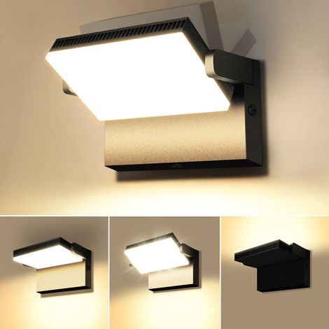 150W Applique Murale Extérieure LED 17000Lm 3000K IP65 Noir 360 Pivotant 360°, aluminium moulé, lumière chaude, idéal garage atelier, 50000h de vie, montage facile, étanche durable (1/5)