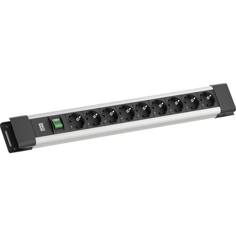 BACHMANN CONNECTUS 9XCEE7/3, 1XINTERRUPTEUR 2,0M CEE7/7 GRAU BM005902