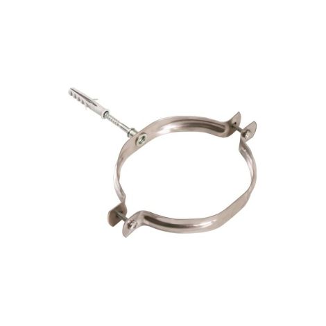 Collare di giunzione 8 cm in acciaio inox con tassello spessore 0,6 mm per tubo stufa stufe a pellet stringitubo (1/2)