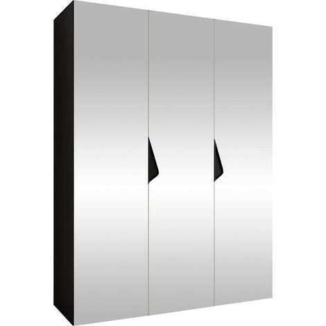 Armoire Hartford 629, Noir, 202x150x52cm, Portes d'armoire: Avec des charnières, Nombre d'étagères: 0 (1/5)