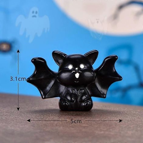 Mini figurines d'Halloween en résine, style dessin animé mignon, couleurs vives et attrayantes, petite décoration pour la maison ou la table basse. (1/4)