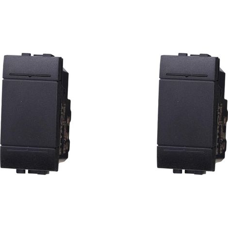 Interrupteur 1P 16A unipolaire Couleur Noir Compatible avec Living International/Light 2 PCS (1/5)