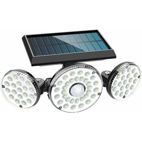 Lampe Solaire Extérieur, Lumière Solaire 70 LED à l'extérieur avec détecteur de Mouvement, IP65 étanche, Applique Murale Solaire Rotative à 360 ° Pour les balcons de jardin (1/5)