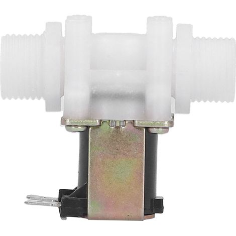 Électrovanne d'admission 12V DC normalement fermée pour distributeur d'eau, lave-linge et chauffe-eau  vanne pilote à raccord G1/2. (1/5)
