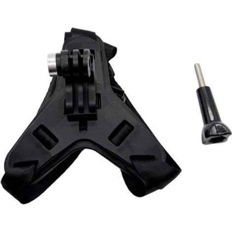 Système de fixation ergonomique pour casque avec mentonnière pour caméra, support de menton réglable et technologie de réduction des vibrations, multicolore (1/4)