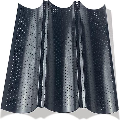 MINKUROW Moldes Para Pan, Molde Para Baguette, Molde Para Baguette, Molde Para Pan, Molde Para Pan Francés Para 3 Baguettes Molde Para Baguette Molde Para Pan Perforado Para Hornear Pan Francés, Molde (1/5)
