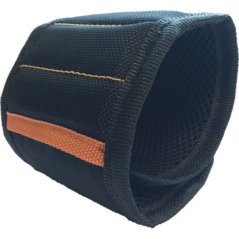 1 bracelet porte-outils magnétique, 15 aimants intégrés, poches organisées, ajustable, idéal pour bricolage et chantier