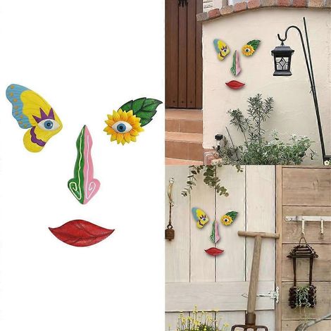 Statues décoratives colorées en forme de papillon pour arbres - Accessoires de décoration fantaisistes pour jardin (1/4)