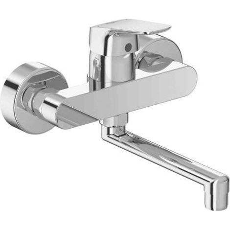 Ideal Standard CeraFlex - Grifo de cocina, con caño giratorio 160m, cromo B1717AA (1/5)