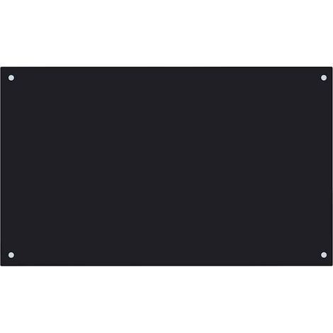 Kitchen Backsplash Black 100 x 60 cm Tempered Glass vidaXL
