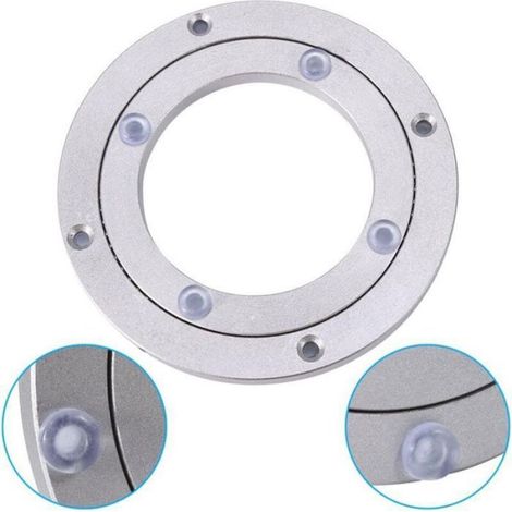 Plateau Tournant - Roulement À Billes - Alliage D'aluminium - Antidérapant - Fixation Par Vis - 25,4 Cm (1/4)