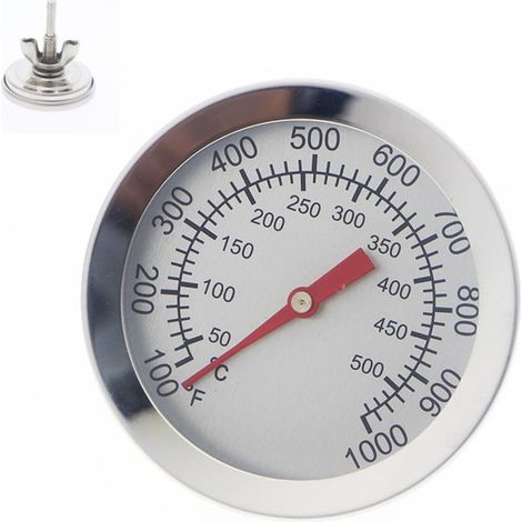 Thermomètre analogique pour barbecue jusqu'à 500 degrés avec affichage de la température pour barbecue à charbon et barbecue Weber (1/3)