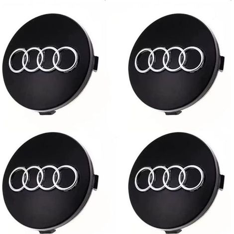 Enjoliveurs centraux de roue 4 pièces pour Audi, 60 mm, ABS, accessoires auto (1/3)