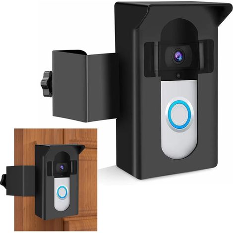 Support de sonnette vidéo antivol sans perçage, compatible avec les sonnettes vidéo sans fil Ring/Blink 4/3/3 Plus/2/1 (modèle 2020), fixation pour caméra sans perçage, accessoires de montage pour mai (1/5)