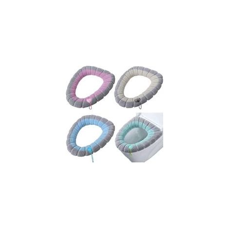 4 Pièces 42x38cm Coussin Siège de Toilette Lavable Coussinets de Couverture de Siège de Toilette Housse de Siège de Toilette avec Boucle de Suspension pour Femmes,Futures Mères,Personnes Agées