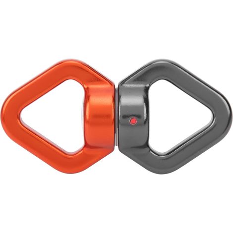 Dispositif de sécurité rotatif pour l'escalade en extérieur, balançoire rotative à 360°, accessoire de suspension pour le yoga, gris et orange. (1/5)