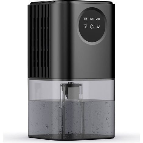 Déshumidificateur d'air résistant à la moisissure, déshumidificateur électrique portable de 1,7 L, silencieux, pour chambre/salle de bain/sous-sol, avec minuterie LED 7 couleurs et arrêt automatique – (1/5)
