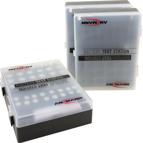 ANSMANN 3x Batteriebox für 48 Stk. AAA, AA & 9V / Batterien inkl. Akkutester (1/5)