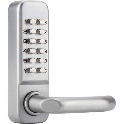 Waterproof Mechanical Code Lock, 1-11 Digit Code Combination Security Password Coded Lock, Keyless Mechanical Combination Door Lock for Wooden Office Doors