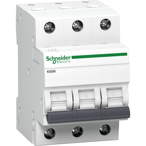 K60N Überstromschutzschalter B 16A 3P 3M 6KA ACTI 9 A9K01316 (1/4)