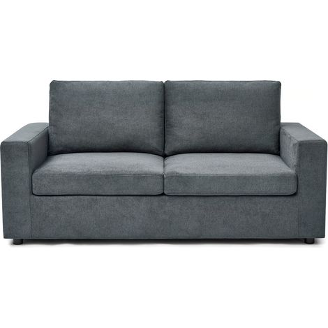Express-Sofa mit Stoffbezug "Elena" - 3-Sitzer - Liegefläche 140 cm - Grau